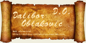 Dalibor Oblaković vizit kartica